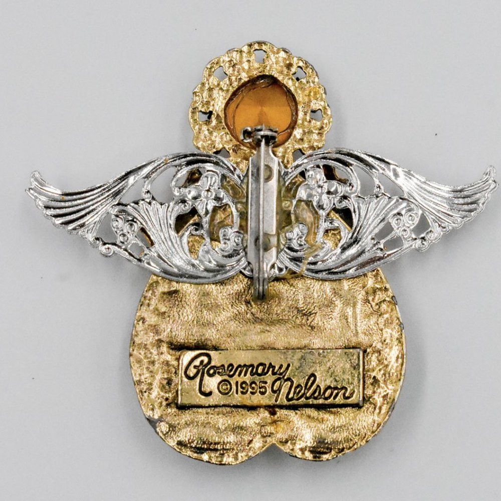 1995 Rosemary Nelson Angel Brooch With Basket - Picture 2 of 3